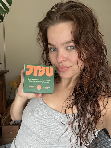 Kaylee Barboza with JIYU product